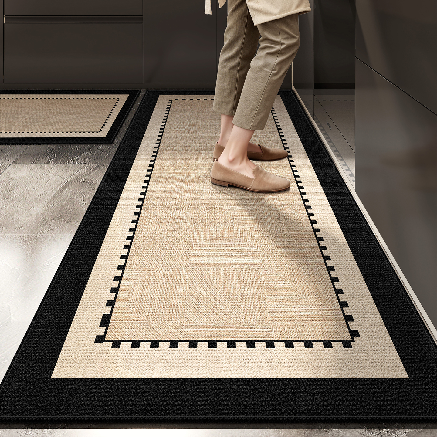 厨房地垫长条防滑防油防水可擦