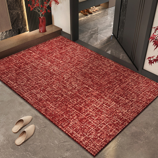 新款 入户门地垫编织垫进门门口脚垫家用入户红色入门门垫新年地毯