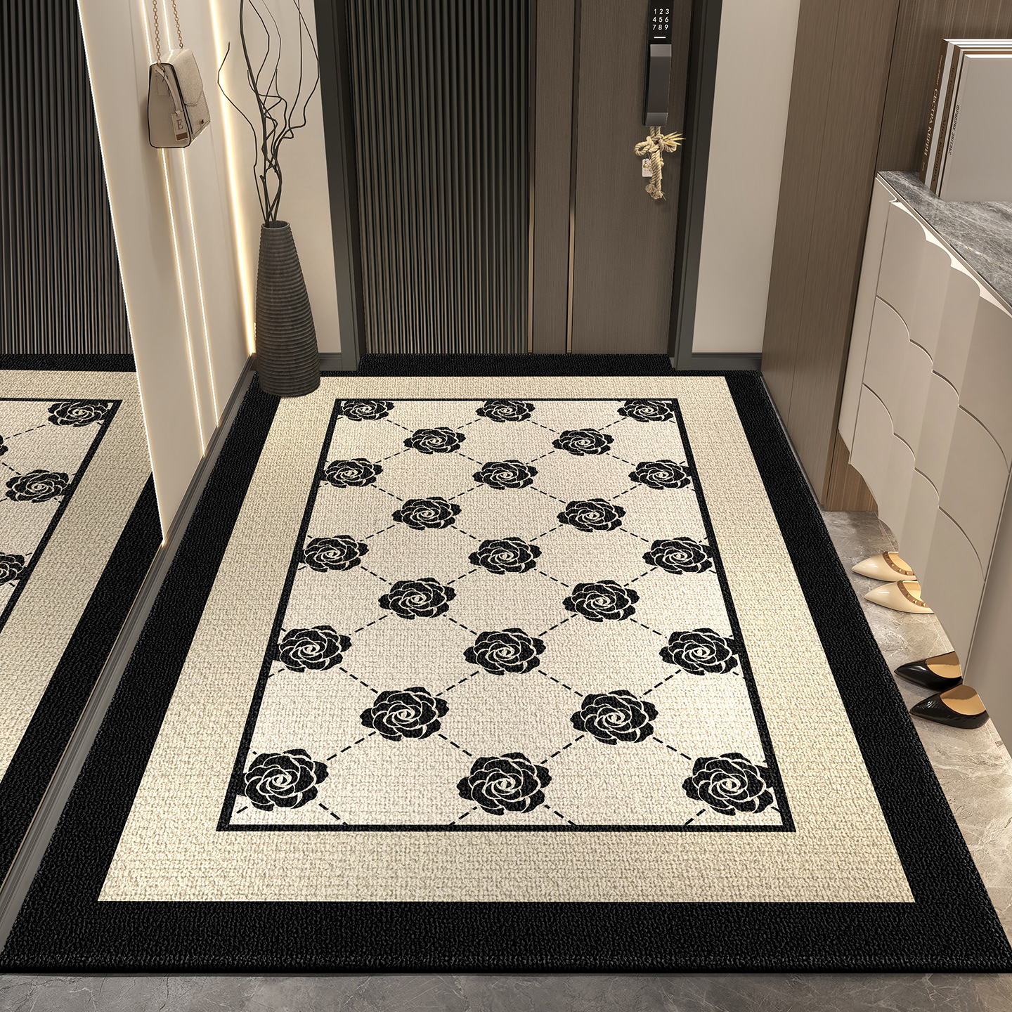 入户地垫进门门口地毯轻奢高端门垫入户门地毯防滑玄关客厅脚垫子