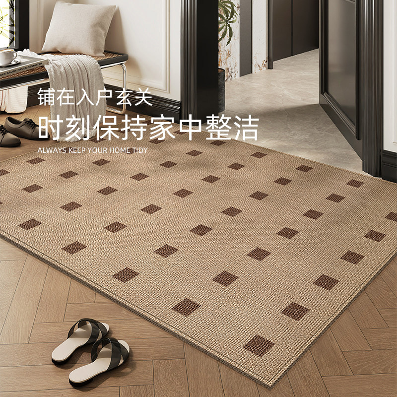 仿亚麻入户门地垫美拉德进门脚垫门口地垫耐脏防滑客厅入门大地毯