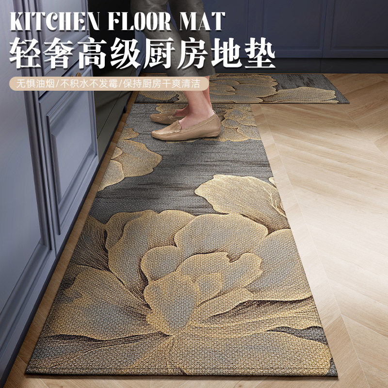 轻奢厨房地垫防水防油防尘圈绒材质长条门垫新款防水耐脏地毯专用,居家布艺,厨房地垫,淘宝优惠券,粉丝福利购,淘宝优惠卷