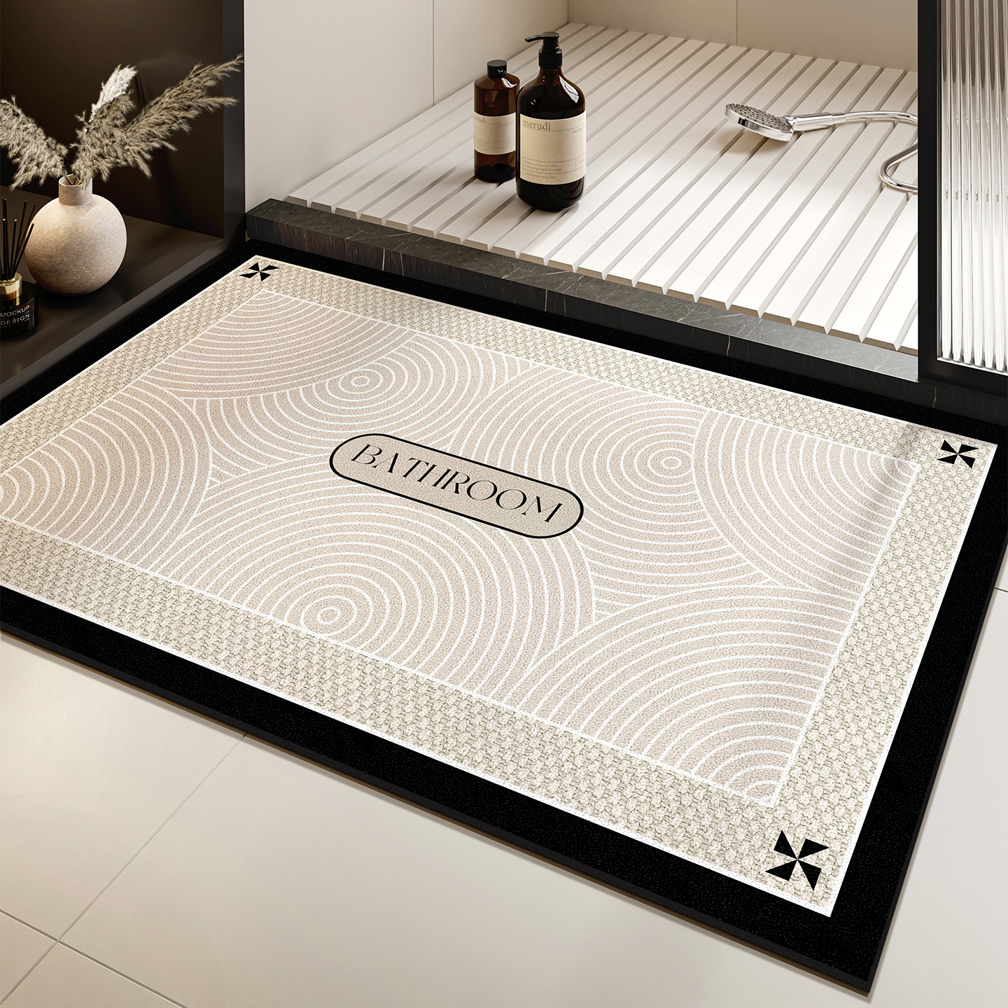 硅藻泥家用卫生间门口吸水脚垫地毯卫浴厕所防滑垫子浴室吸水地垫