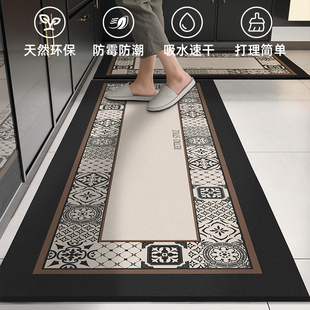 厨房专用长条形耐磨耐蹭地垫家用吸水地毯简约高级感耐脏防滑垫