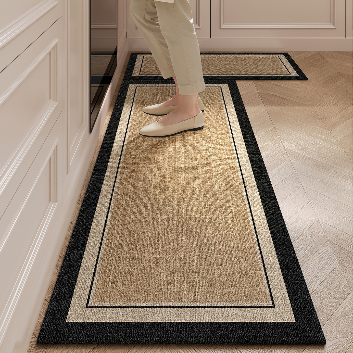 厨房地垫轻奢风简约防油防水