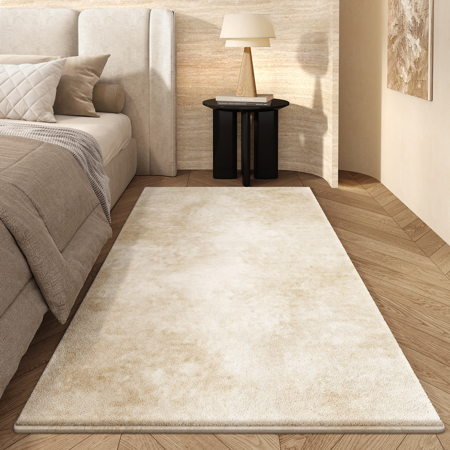 床边地毯加厚主卧床前毯防滑床边地毯耐脏2026年新款卧室床边地垫