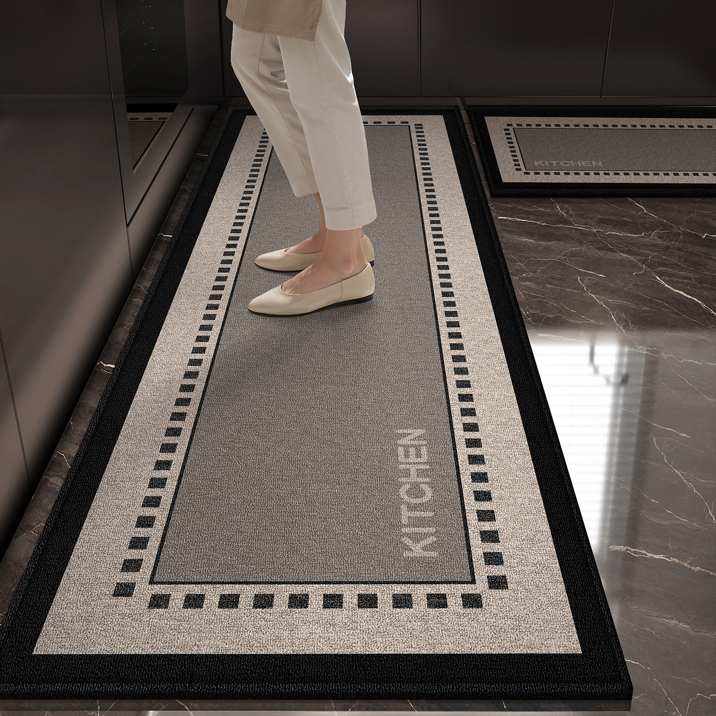 l型厨房地垫2026新款防水防油防滑免洗可擦脚垫厨房家用门口地毯,居家布艺,厨房地垫,淘宝优惠券,粉丝福利购,淘宝优惠卷