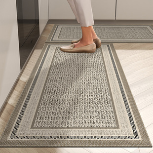 轻奢厨房地垫防滑防油进门口耐脏脚垫防水专用可擦免洗地毯可裁剪