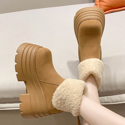 厚底雪地靴女加厚保暖松糕棉鞋