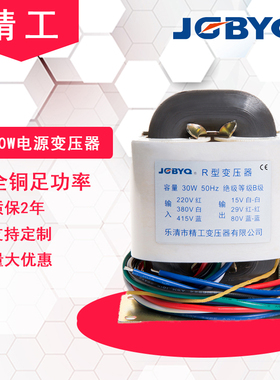 精工R型-30W变压器 交流AC220V380 415转25V 29V 80V  电压可定制