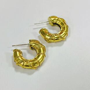 直供小众新款 diy欧美耳饰耳钉配件 耳环黄铜铜胚半成品