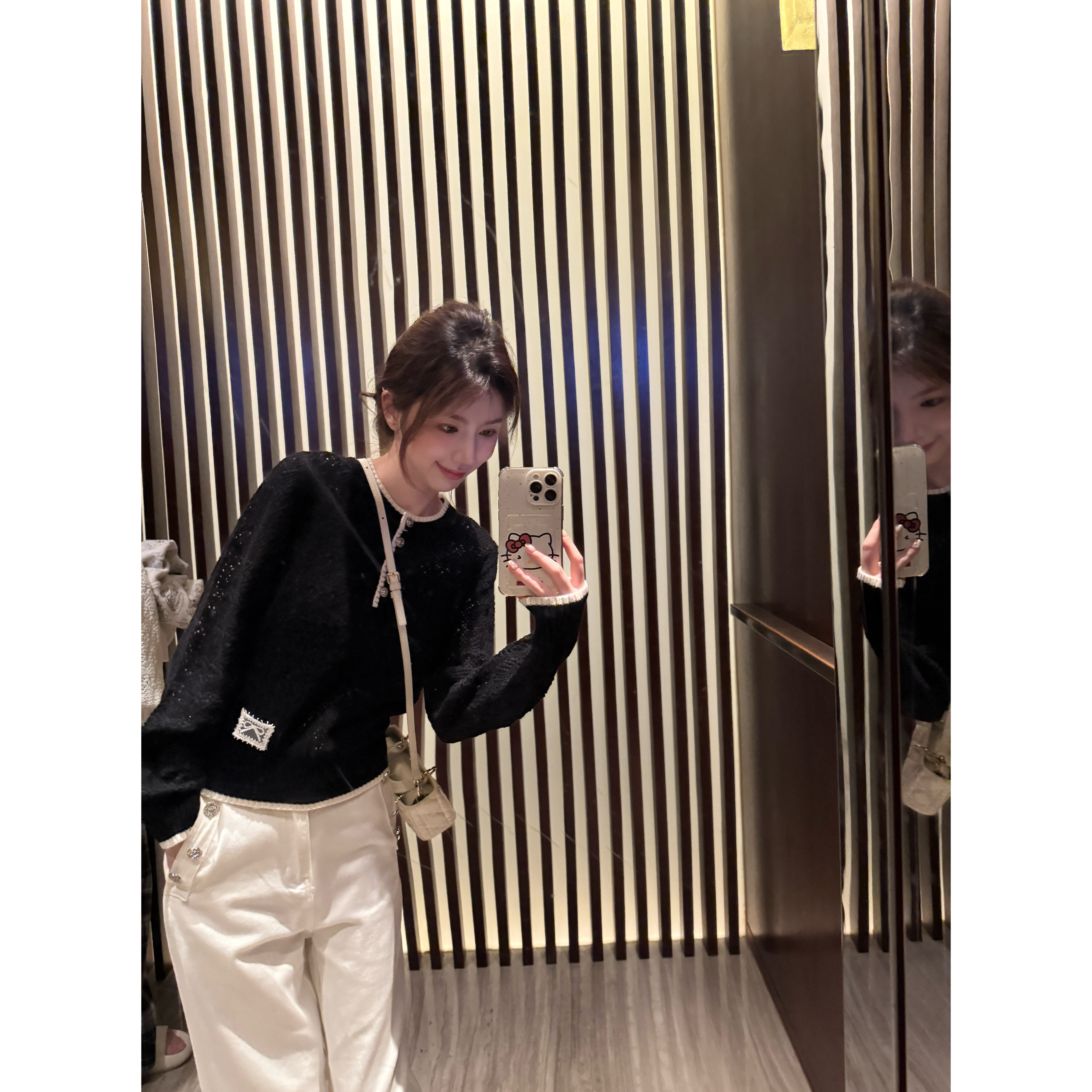 【Cikky定制】针织衫圆领长袖毛衣时尚连衣裙针织显瘦短款秋季