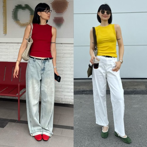 阳光明媚黄背心儿 显白显气色 夏日打底