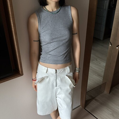 阳光明媚灰背心儿  夏日打底