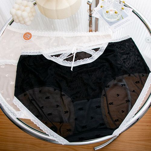 宫廷风日系交叉中腰纯欲大码内裤