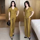 韩版 新款 女2025夏季 百搭跑步服宽松款 时尚 显瘦两件套 休闲运动套装