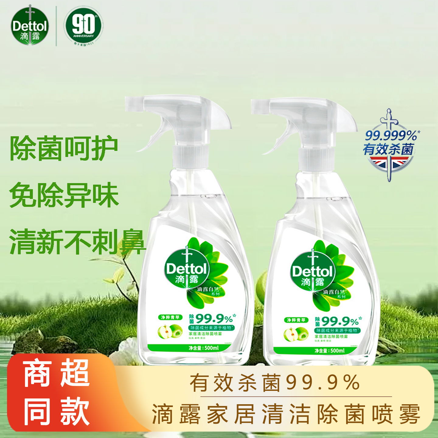 滴露家居除菌喷雾500ml