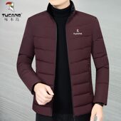 中老年羽绒棉服短款 新款 冬季 加厚棉衣轻薄立领外套 啄木鸟