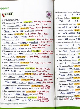 小学英语句子训练6-12岁儿童英语知识同步练习句型公式词性时态句法英语单词3500词汇小学三四五六年级小升初英语语法大全专项训练