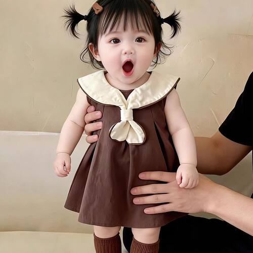 夏季女宝宝背心公主礼服连衣裙