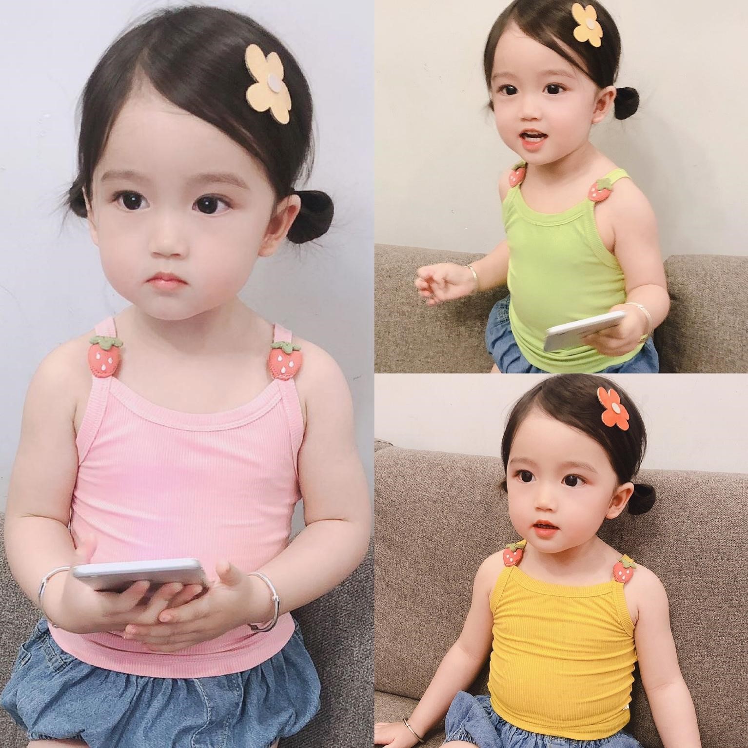 女童背心吊带夏季薄款2025新款纯棉中小童女宝宝洋气外穿打底衫潮