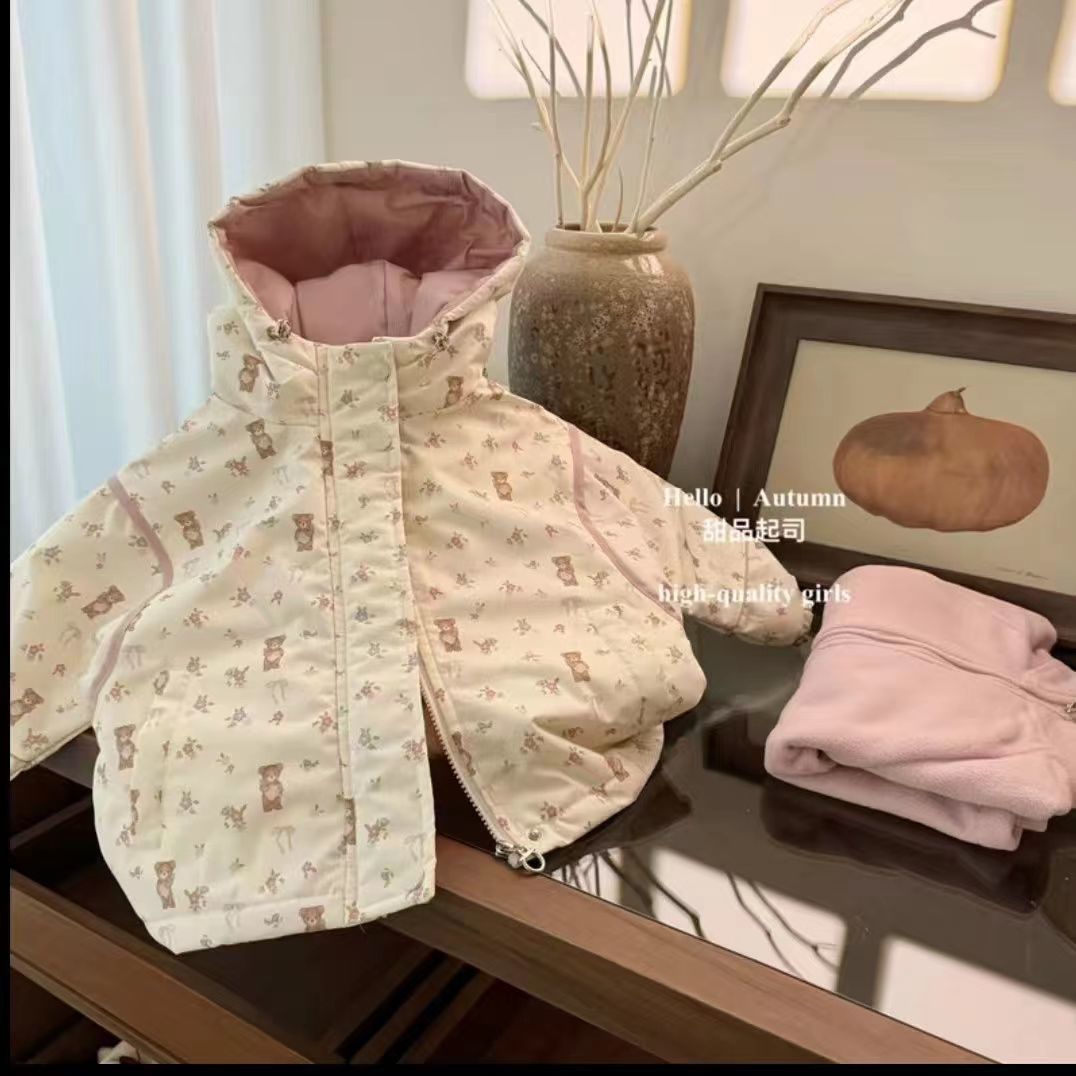 女童冲锋衣三防三合一可拆卸