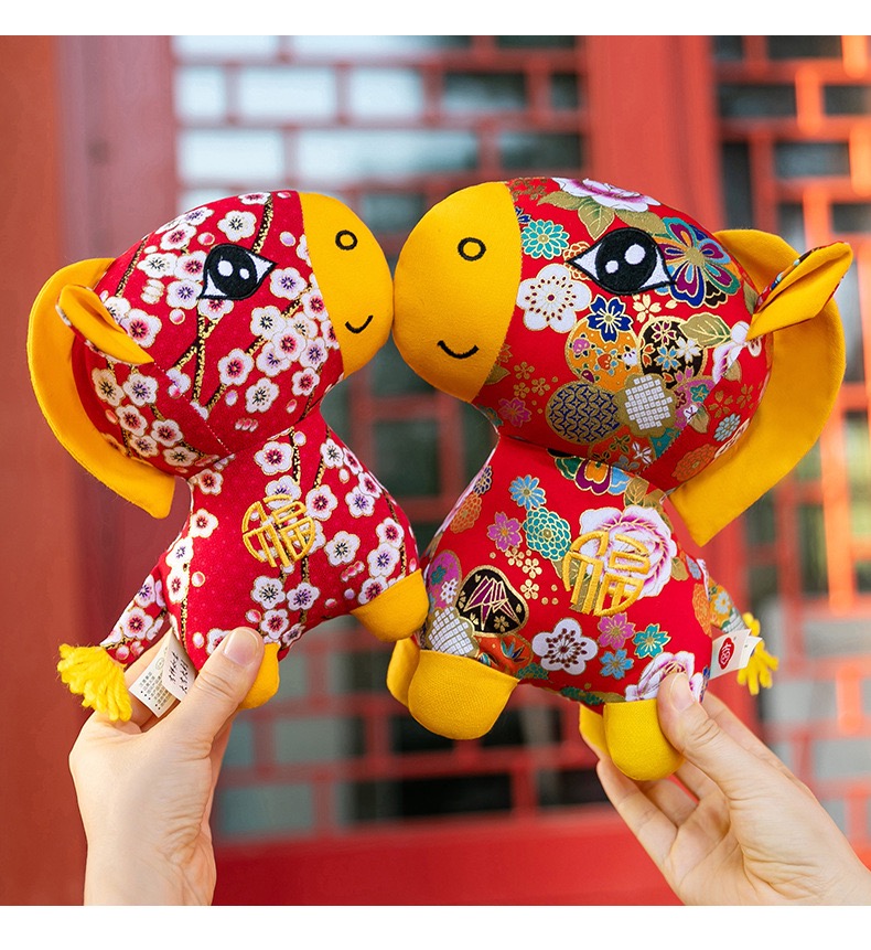 新年马年吉祥物国风花布马家居摆件生肖玩偶2026年新款布老虎马仔