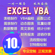 图表代表格设计制作VBA代工做EXCEL代做公式包邮排版格式自动定制