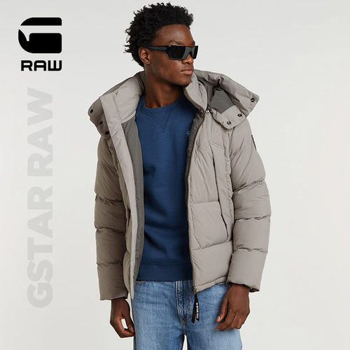 男士连帽短款棉服外套gstar