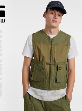 G-STAR RAW男士春夏P-35T痞帅背心潮流户外时尚个性马甲D24287