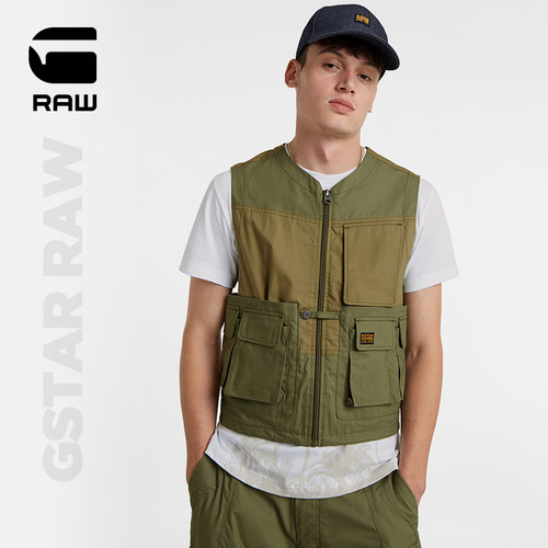 G－STARRAW圆领无袖马甲