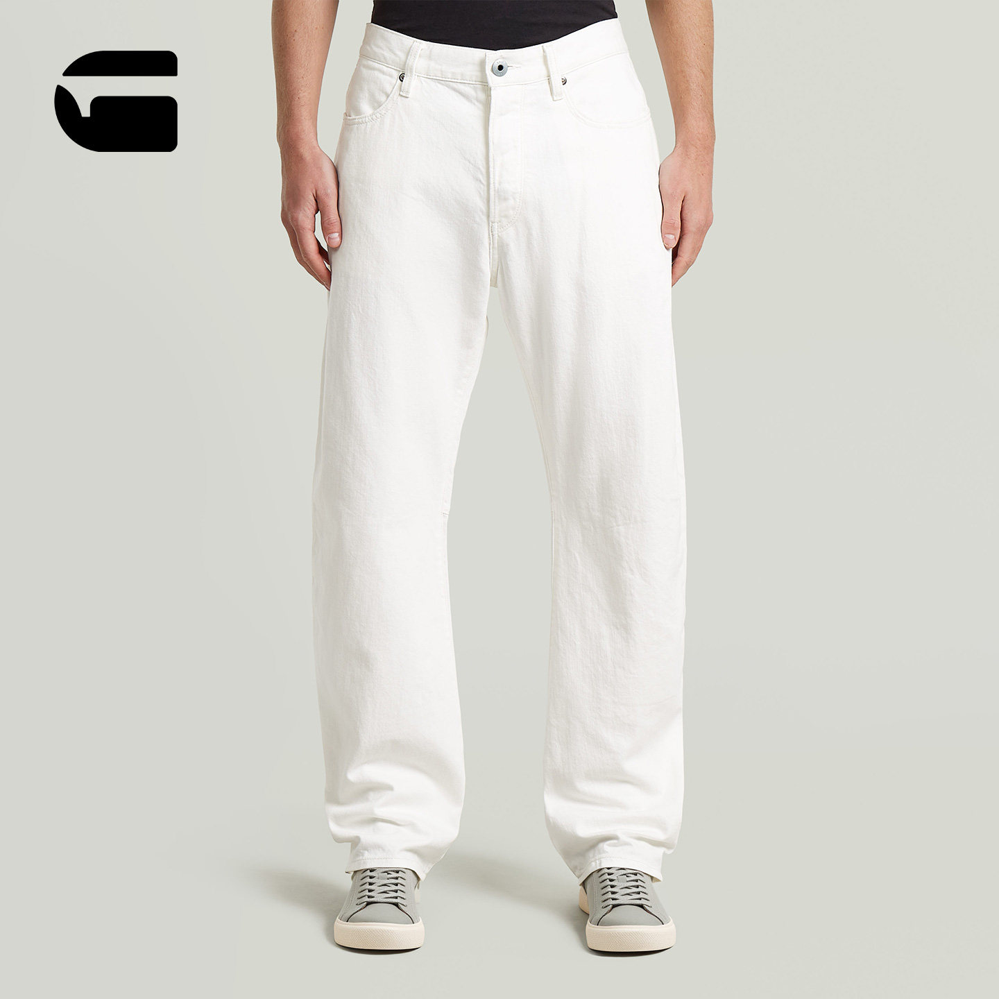 G-STAR潮流男士26年夏季新款Contor 3D中腰直筒白色牛仔裤D26999