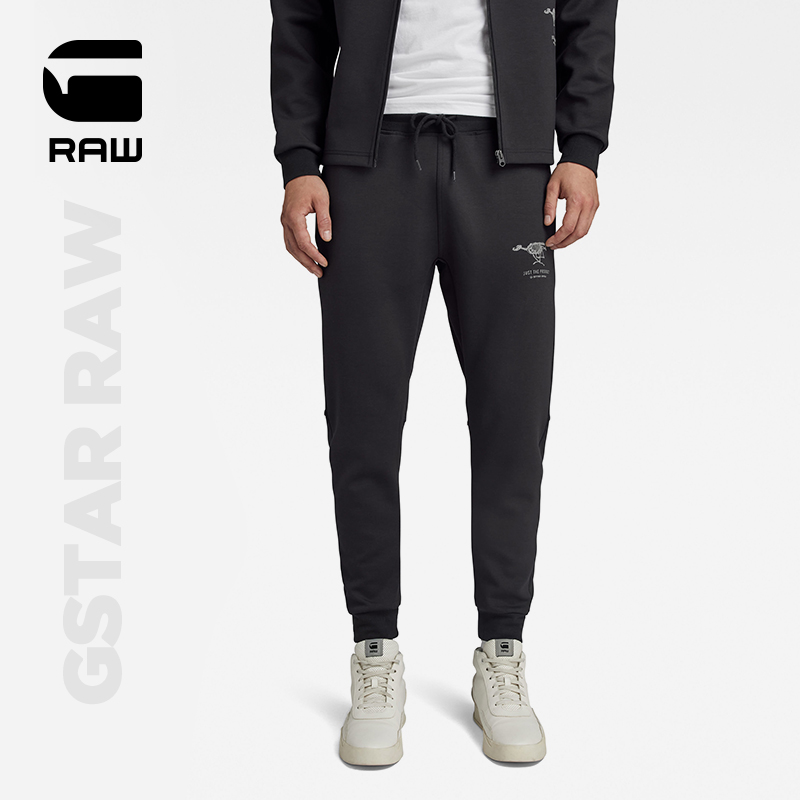 G-STAR RAW 2024春新Motion印花修身运动裤刷毛男士卫裤D24368-封面