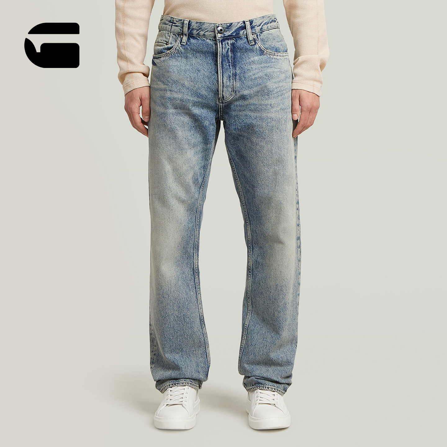 G-STAR RAW25冬新修饰腿型Dakota直筒5口袋通勤男牛仔裤潮D23691