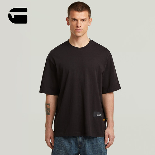 G-STAR男士黑色短袖T恤