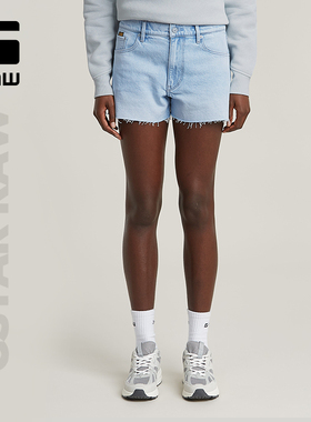 G-STAR RAW女士直筒五口袋夏季辣妹11.75盎司牛仔短裤潮D24376