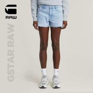 辣妹11.75盎司牛仔短裤 RAW女士直筒五口袋夏季 潮D24376 STAR