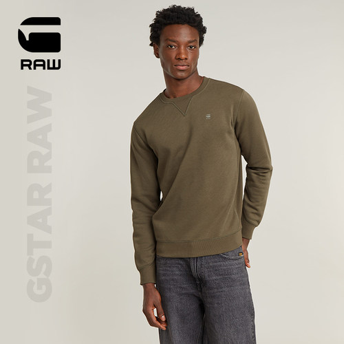 gstar圆领套头加绒卫衣