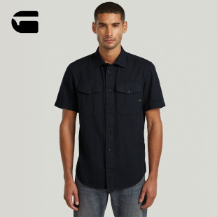 男款 新品 Marine修身 短袖 D19751 通勤帅气衬衫 STAR轻盈翻领26春季