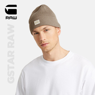 针织舒适潮流男帽简约款 长款 STAR D25511 RAW针织帽Geffo春秋季