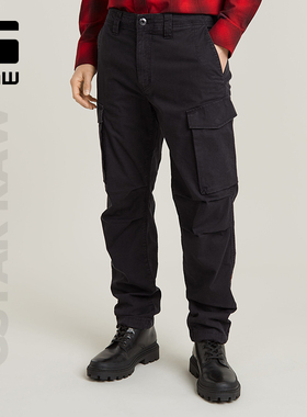 G-STAR RAW朋克工装裤春秋季弹力宽松直筒男士潮流休闲裤D24309