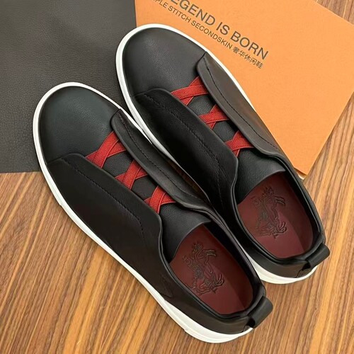 马年限定款杰家纯牛皮休闲男鞋