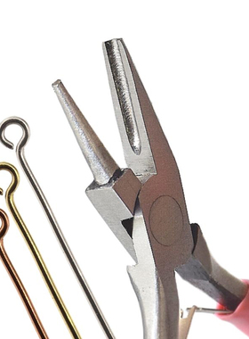 半凹槽半圆嘴卷针钳子卷钢丝饰品绕线手工14k金银铜线造型DIY工具