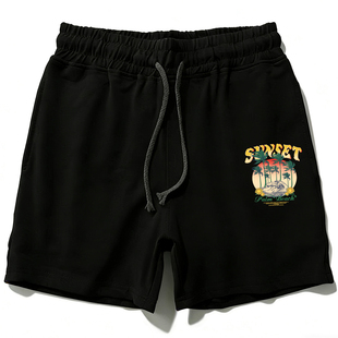 四分裤男短裤夏季纯棉休闲大码胖子宽松运动裤健身篮球沙滩4分裤