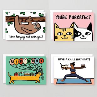 Wrap英国进口生日贺卡 祝福情侣呆萌趣味插画卡片毕业表白Bowsher