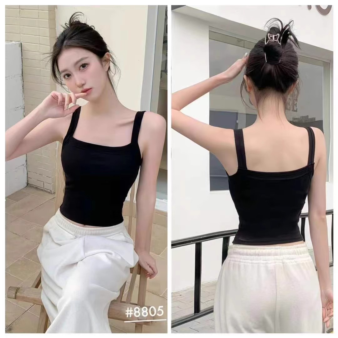 外穿设计感美背背心甜美内衣夏