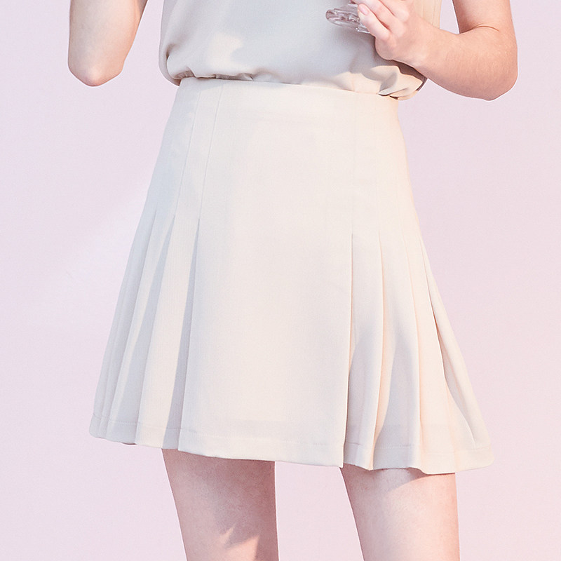 百褶A字半身裙子女2025春秋夏新款小个子时尚垂感显瘦西装短裙