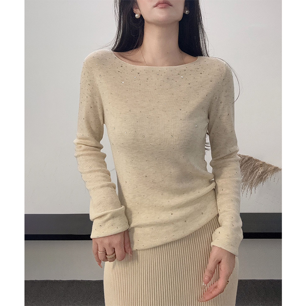 zk lin旗舰店miu里miu气内搭打底羊毛衫针织衫上衣品牌2025女新款