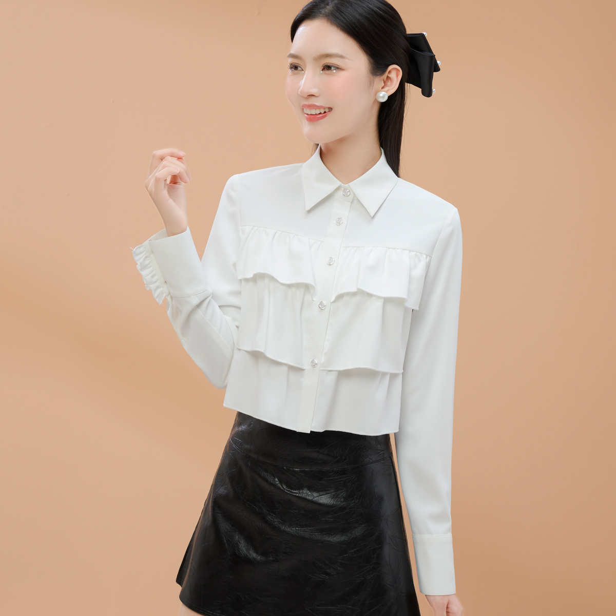 独特别致漂亮超好看法式衬衫