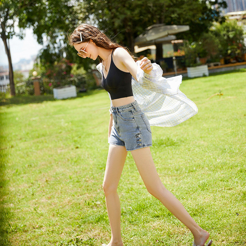 直筒牛仔短裤子女设计感小众宽松显瘦热裤潮ins小个子2026夏新款