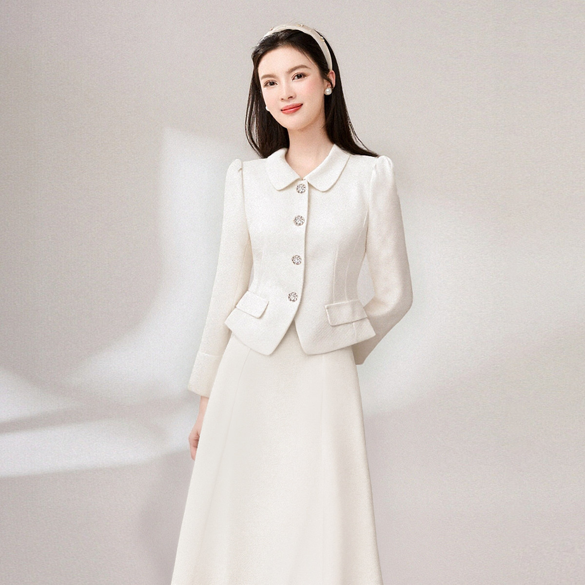 淡人高知miu系重要场合漂亮小香风套装女富家千金高级感2026冬春,女装/女士精品,时尚套装,淘宝优惠券,粉丝福利购,淘宝优惠卷